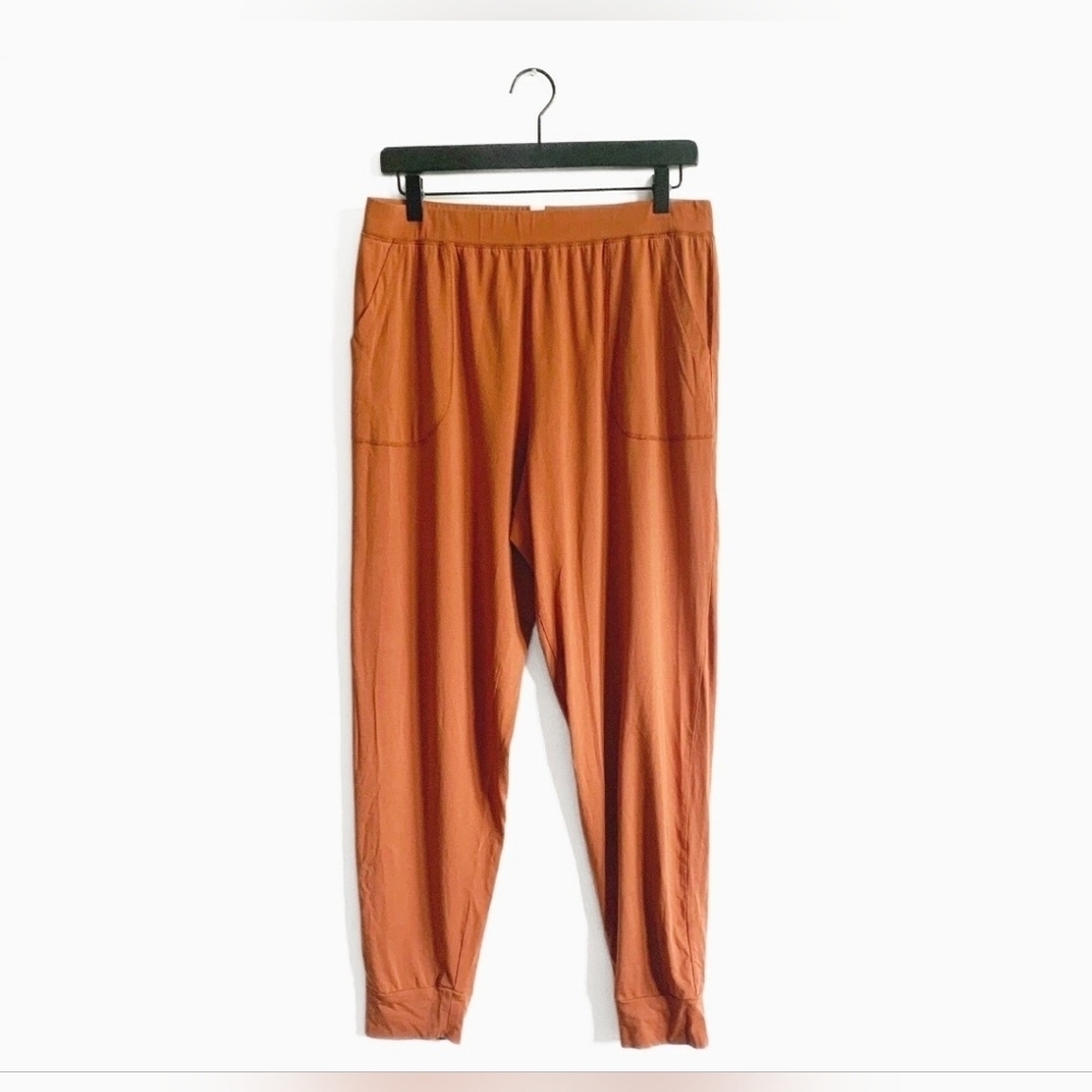 ThirdLove Wonderknit Pajama Jogger Pants In Burnt Orange!